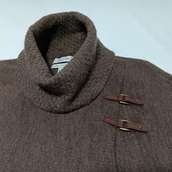 Ellen Tracy 💯 Extra Fine Merino Wool Cowlneck Wrap Sweater.  Size M - Picture 7 of 9